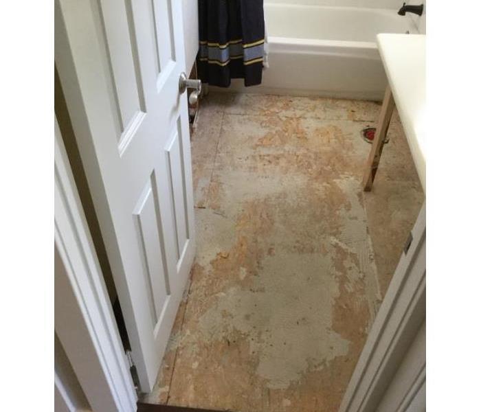 Bathroom Floor After Removed Tile