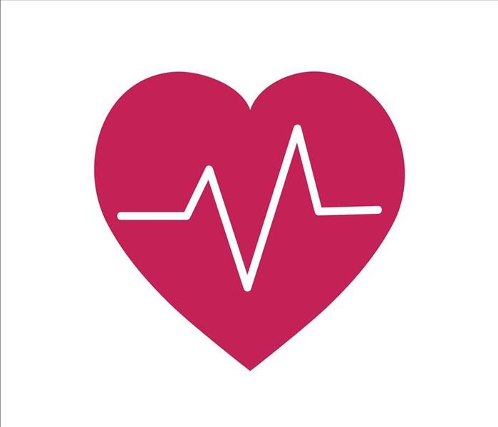 red heartbeat symbol graphic illustration