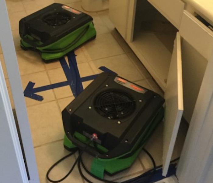 Airmovers Drying out Bathroom Cabinets